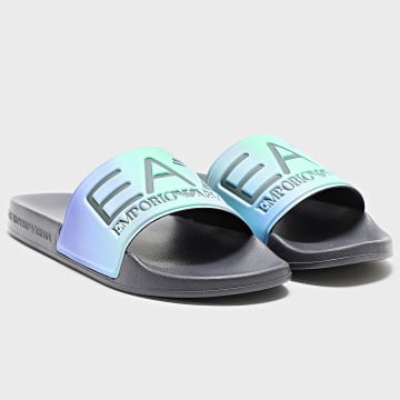 EA7 Emporio Armani - Claquettes Scarpe 7X000108-AF15118 Bleu Marine Vert Bleu Clair