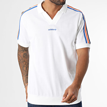 Adidas Originals - Polo Manches Courtes A Bandes JD0808 Blanc