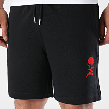 Luxury Lovers - Velvet Pink Jogging Shorts Negro Rojo