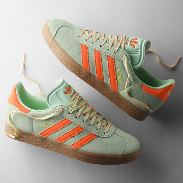 Adidas Originals - Baskets Gazelle W JH7212 Semi Green Semi Orange Gum 3