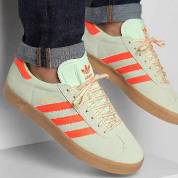 Adidas Originals - Baskets Gazelle W JH7212 Semi Green Semi Orange Gum 3