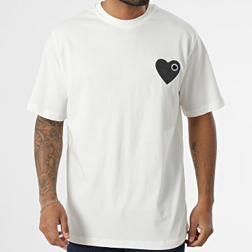 ADJ - Camiseta oversize Coeur Chic Beige claro Gris carbón