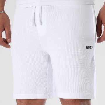 BOSS - Pantalón corto Waffle 50535884 Blanco