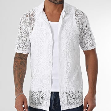 Frilivin - Chemise Manches Courtes Ajourée 098 Blanc