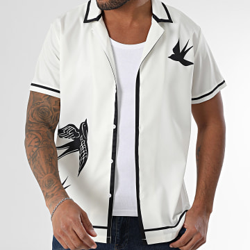 Frilivin - Chemise Manches Courtes A97 Blanc Noir