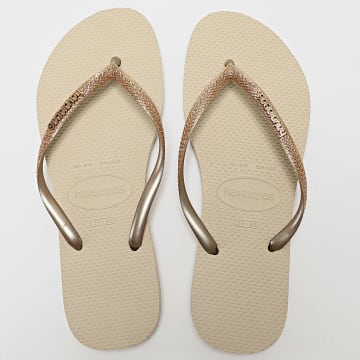 Havaianas - Tongs Slim Glitter II FC 4146975 Beige Doré