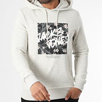 Jack And Jones - Hawaii Shape Kapuzenpullover Grau meliert