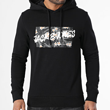 Jack And Jones - Hawaii Shape Kapuzenpullover Schwarz