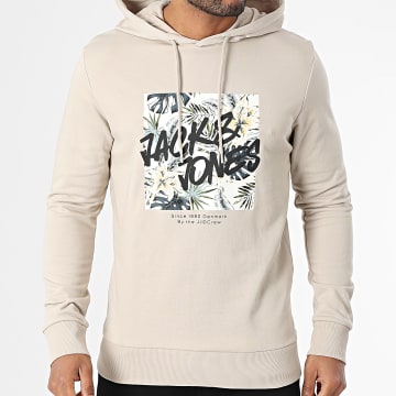 Jack And Jones - Hawaii Shape Kapuzenpullover Beige