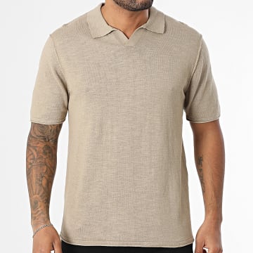 Jack And Jones - Kane Polo Korte Mouw Donker Beige