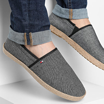 Tommy Hilfiger - Espadrilles Hilfiger Chambray 5391 Zwart