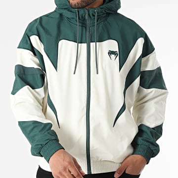 Venum - Attack 90 05206 Giacca con zip e cappuccio verde scuro beige chiaro