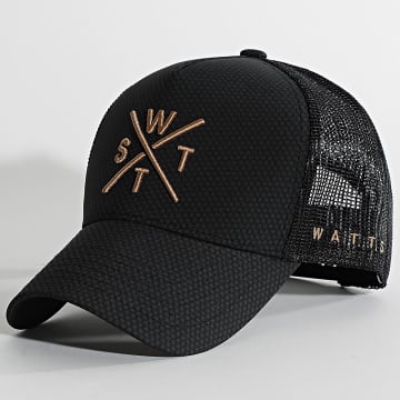 Watts - Trucker Tribe Cap Negro Carbón Gris Camel