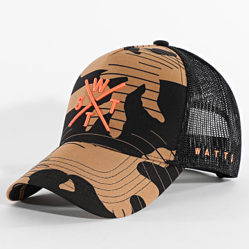Watts - Trucker Tribe Cap Negro Camel Camuflaje