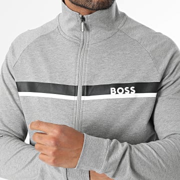 BOSS - Sweat Zippé Authentic 50540660 Gris Chiné