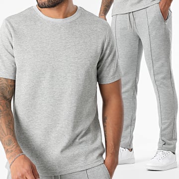 Frilivin - Set T-Shirt und Jogginghose Uni S88 Grau meliert