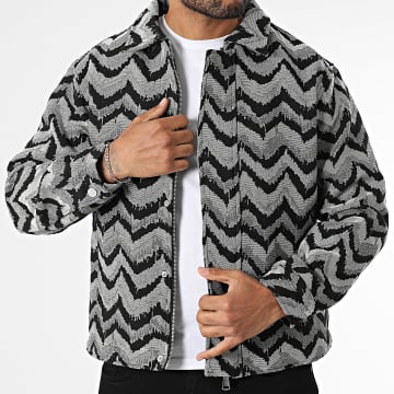 Frilivin - Giacca Q86 Zip Nero Grigio
