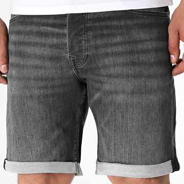 Jack And Jones - Rick Icon Regular Jean Korte Broek Verbleekt Zwart