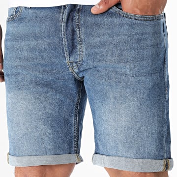 Jack And Jones - Rick Original Blauwe Denim Jean Korte Broek