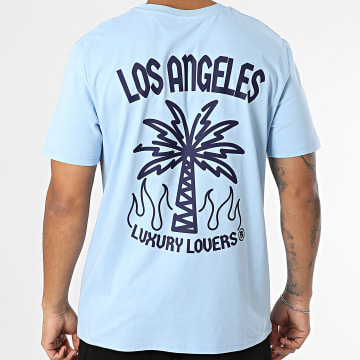Luxury Lovers - Tee Shirt Oversize Grande Palm LA Azzurro Navy