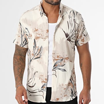 Classic Series - Chemise Manches Courtes 023 Beige Marron Camel Bleu Marine