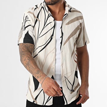 Classic Series - Hemd Kurzarm 023 Beige Taupe Schwarz