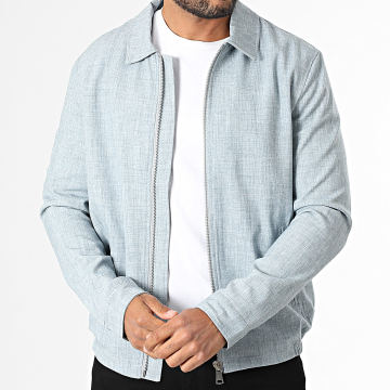 Frilivin - Veste Zippée F31 Bleu Clair Chiné