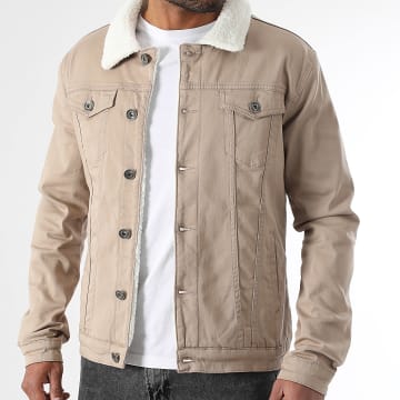 LBO - Veste Jean Interieur Mouton 3834 Denim Beige