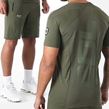 Comme Des Loups - Fighter Sport Tee Shirt e Jogging Short Set Khaki Verde