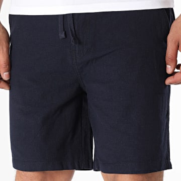 Teddy Smith - Pantalones cortos chinos de lino 10417230D Azul marino