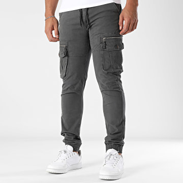 John H - Pantalon Cargo 01 Gris Anthracite