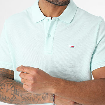 Tommy Jeans - Polo Manches Courtes Slim Essential 0226 Turquoise Clair