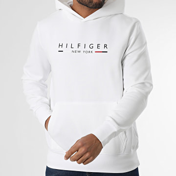 Tommy Hilfiger - Sweat Capuche Hilfiger NY 9301 Blanc