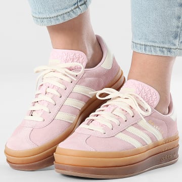 Adidas Originals - Baskets Femme Gazelle Bold W JQ7777 Clear Pink Cream White Gold Metallic