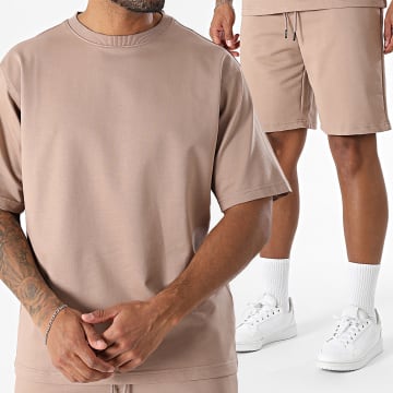 Armita - Ensemble Tee Shirt Et Short Jogging Beige