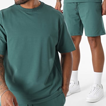 Armita - Ensemble Tee Shirt Et Short Jogging Vert Foncé