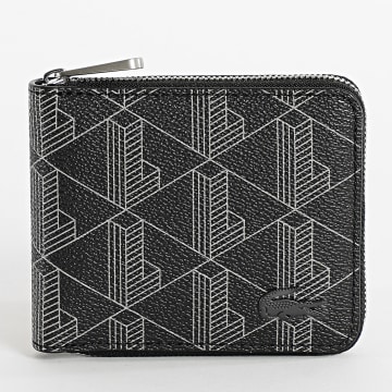 Lacoste - Portefeuille En Simili Cuir The Blend Noir Gris