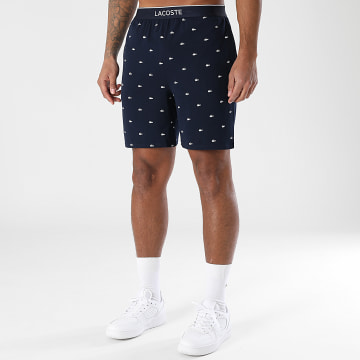 Lacoste - Short Jogging Logo Crocodile Bleu Marine