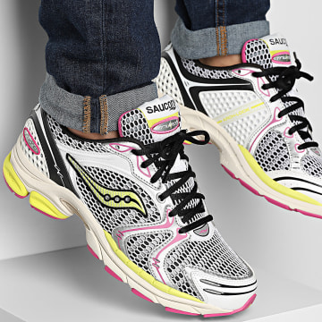 Saucony - Scarpe da ginnastica Progrid Omni 9 S70704-18 Bianco Fluo