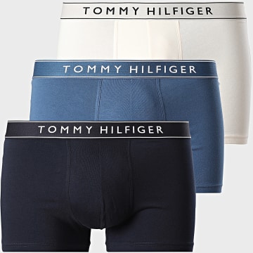 Tommy Hilfiger - Lot De 3 Boxers Everyday Essentials 3520 Bleu Marine Beige