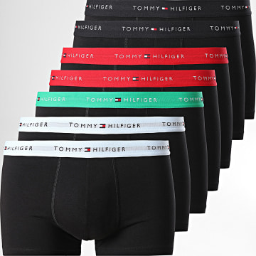 Tommy Hilfiger - Lot De 7 Boxers 3385 Noir Bleu Clair Rouge Gris Anthracite