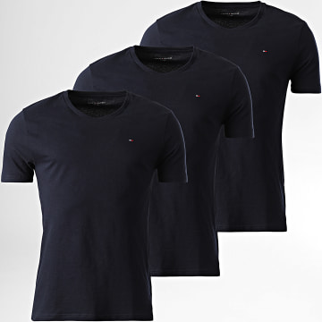Tommy Hilfiger - Lot De 3 Tee Shirts Signature 3379 Bleu Marine