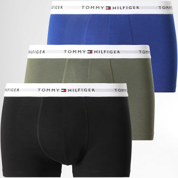 Tommy Hilfiger - Lot De 3 Boxers Trunk 2761 Noir Bleu Roi Vert Kaki