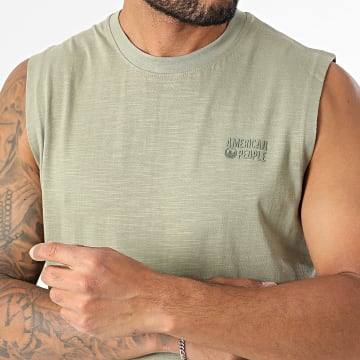 American People - Danny Tanktop Khaki Groen