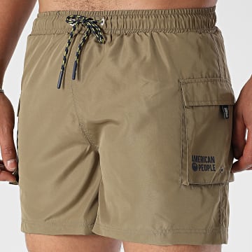 American People - Milord Zwemshort Khaki Groen
