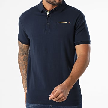 American People - Polo-Shirt mit kurzen Ärmeln Prag Marineblau