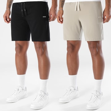 BOSS - Lot De 2 Shorts Jogging Mix And Match 50515367 50515314 Noir Beige