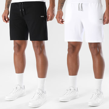 BOSS - Juego de 2 pantalones cortos Jogging Mix And Match 50515367 50515314 Negro Blanco