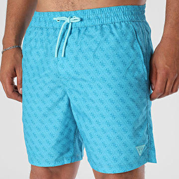 Guess - Short De Bain F5GT00-WG2D2 Bleu Clair