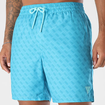 Guess - Short De Bain F5GT00-WG2D2 Bleu Clair